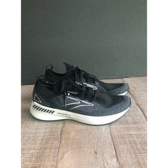 BROOKS Levitate StealthFit GTS 5 Black/Grey/White WOMEN's running shoes size 10 - Picture 2 of 7